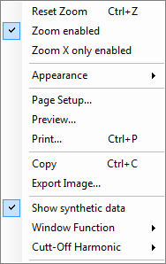 Periodic Data Editor - Chart Context Menu