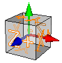 Orientierungsmarke des 3D Ergebnisfensters