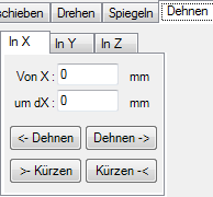 Strecken/Dehnen der Elemente einer Wrmebrcke