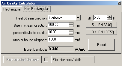 Air Cavity Calculatro - Small Non Rectangular Cavities