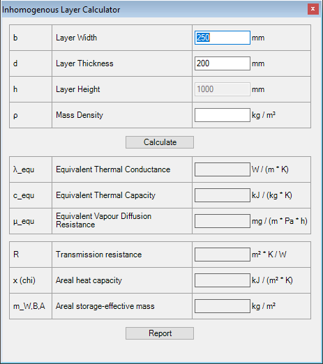 Inhomogenous Layer Calculator