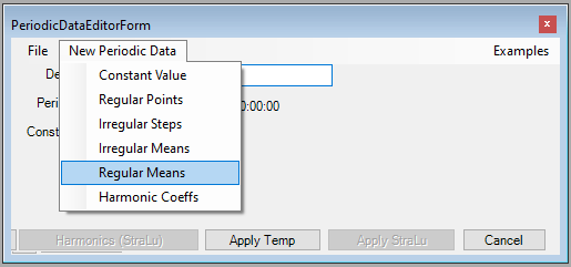 Periodic Data Regular Means