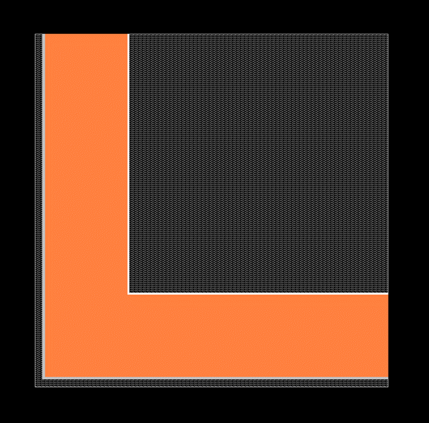 Fig. AnTherm modeling of solid brick wall edge - 2D Elements window